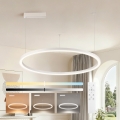 Brilagi - Lustru LED dimerizabil suspendat pe cablu PORTOFINO LED/60W/230V 3000-6000K Ø 80 cm alb + telecomandă