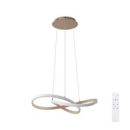 Brilagi - Lustru suspendat LED reglabil pe cablu INFINITY LED/55W/230V 3000-6000K 50x50 cm bej + telecomandă
