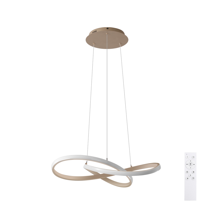 Brilagi - Lustru suspendat LED reglabil pe cablu INFINITY LED/55W/230V 3000-6000K 50x50 cm bej + telecomandă