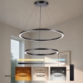 Brilagi - Lustru LED dimmabil suspendat pe cablu PORTOFINO LED/98W/230V 3000-6000K, diam. 80 cm, negru + telecomandă