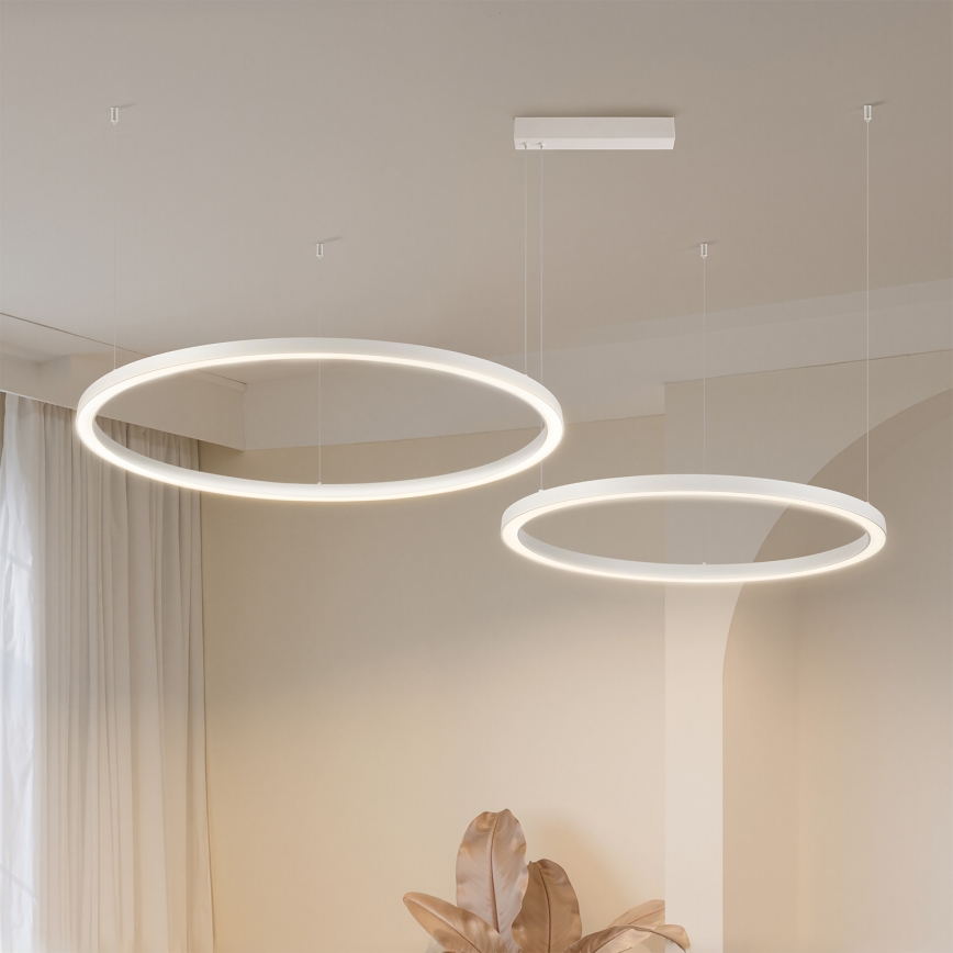 Brilagi - Lustra LED dimabilă pe cablu PORTOFINO LED/98W/230V 3000-6000K albă + telecomandă