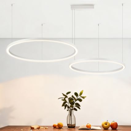 Brilagi - Lustra LED dimabilă pe cablu PORTOFINO LED/98W/230V 3000-6000K albă + telecomandă