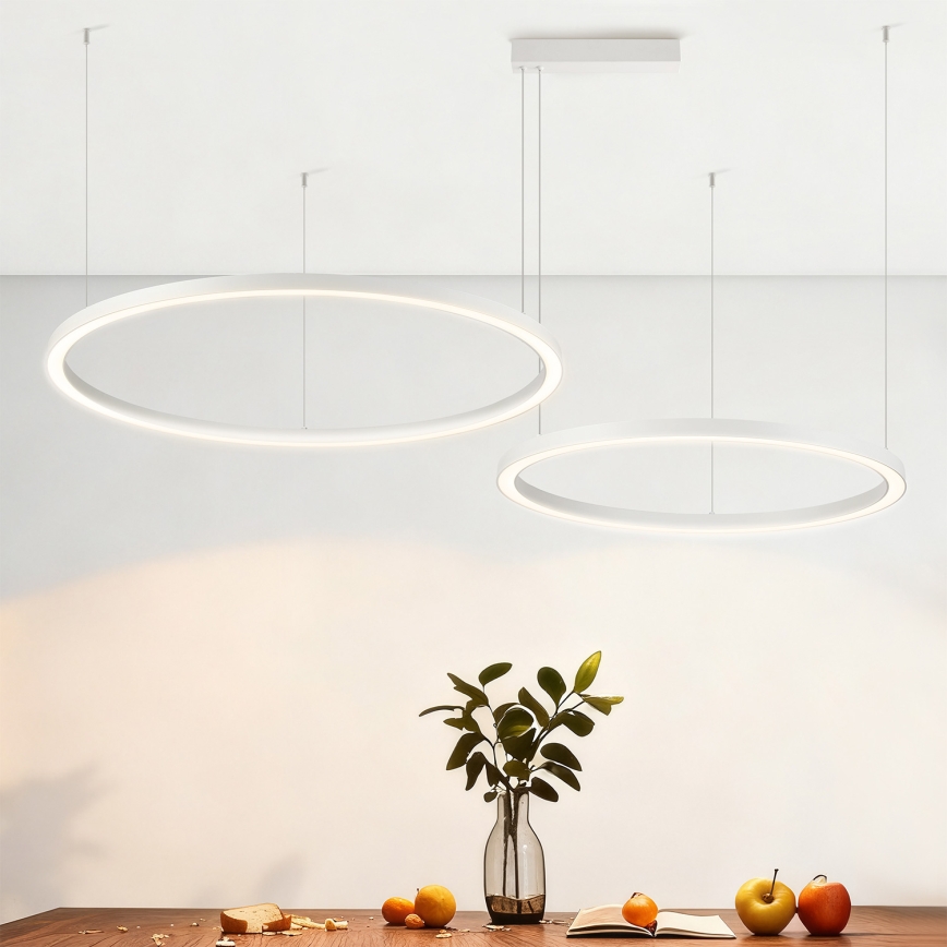 Brilagi - Lustra LED dimabilă pe cablu PORTOFINO LED/98W/230V 3000-6000K albă + telecomandă