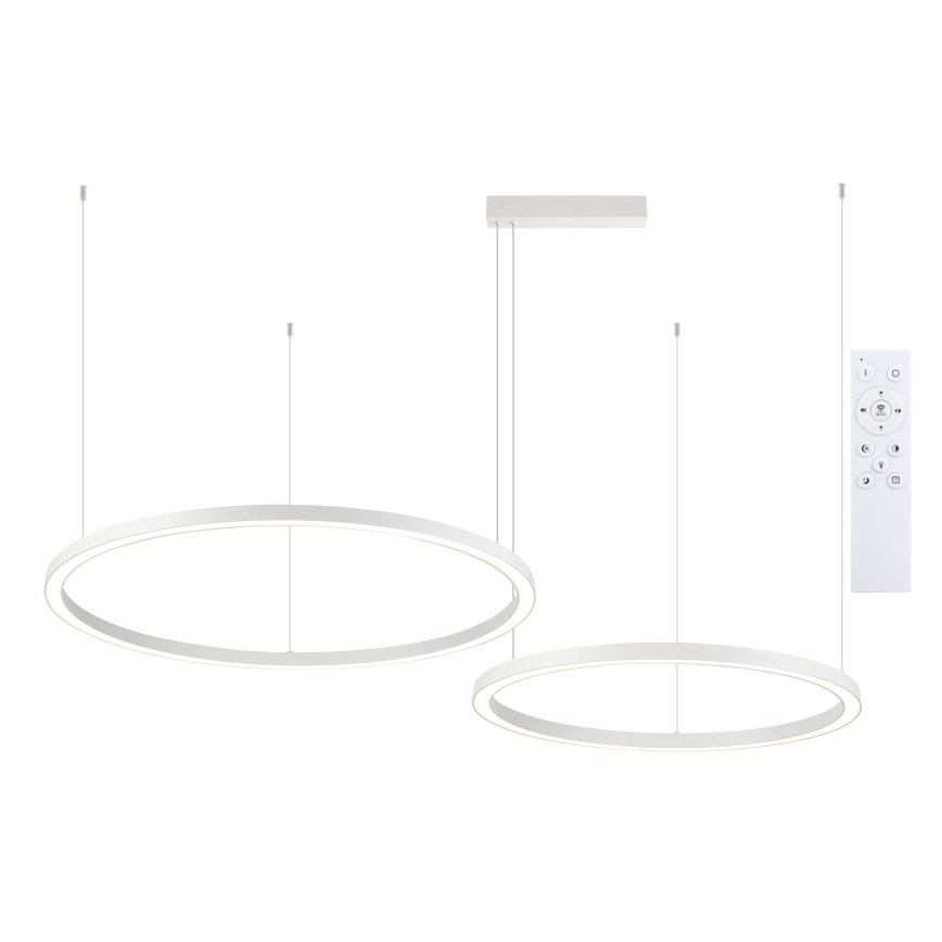 Brilagi - Lustra LED dimabilă pe cablu PORTOFINO LED/98W/230V 3000-6000K albă + telecomandă