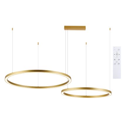 Brilagi - Lustru LED dimabil pe cablu PORTOFINO LED/98W/230V 3000-6000K auriu + telecomandă