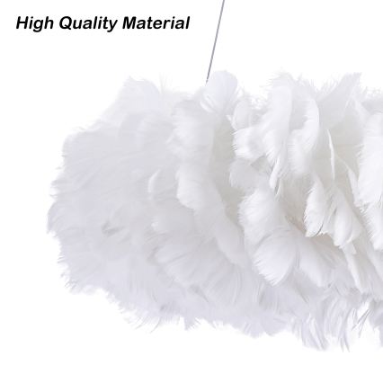 Brilagi - Lustru LED pe cablu FEATHER 3xE27/40W/230V + 3xLED/3W diam. 50 cm alb