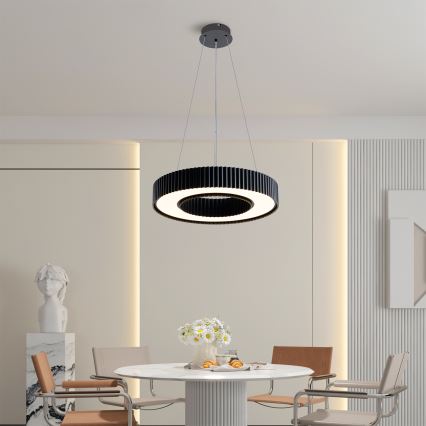 Brilagi - Lustră LED dimabilă pe cablu LUMIX LED/48W/230V 3000-6000K neagră Ø 50 cm + telecomandă
