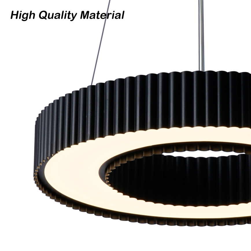 Brilagi - Lustră LED dimabilă pe cablu LUMIX LED/48W/230V 3000-6000K neagră Ø 50 cm + telecomandă