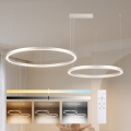 Brilagi - Lustru LED reglabil pe cablu PORTOFINO LED/98W/230V 3000-6000K argintiu + telecomandă