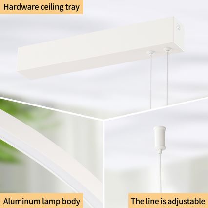 Brilagi - Lustră LED reglabilă suspendată pe cablu PORTOFINO LED/98W/230V 3000-6000K albă + telecomandă inclusă