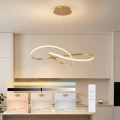 Brilagi - Lustru LED reglabil suspendat pe cablu INFINITY LED/80W/230V 3000-6000K 80x80 cm auriu + cu telecomandă
