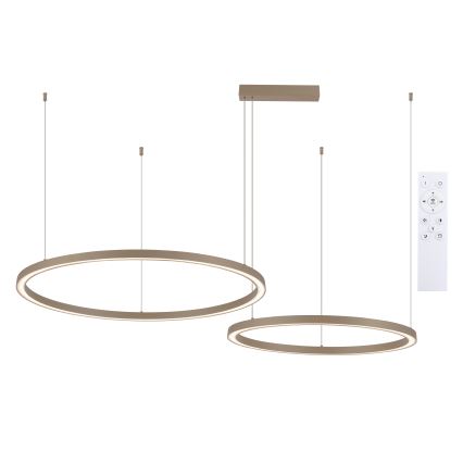 Brilagi - Lustră suspendată pe cablu dimmabilă PORTOFINO LED/98W/230V 3000-6000K bej + telecomandă