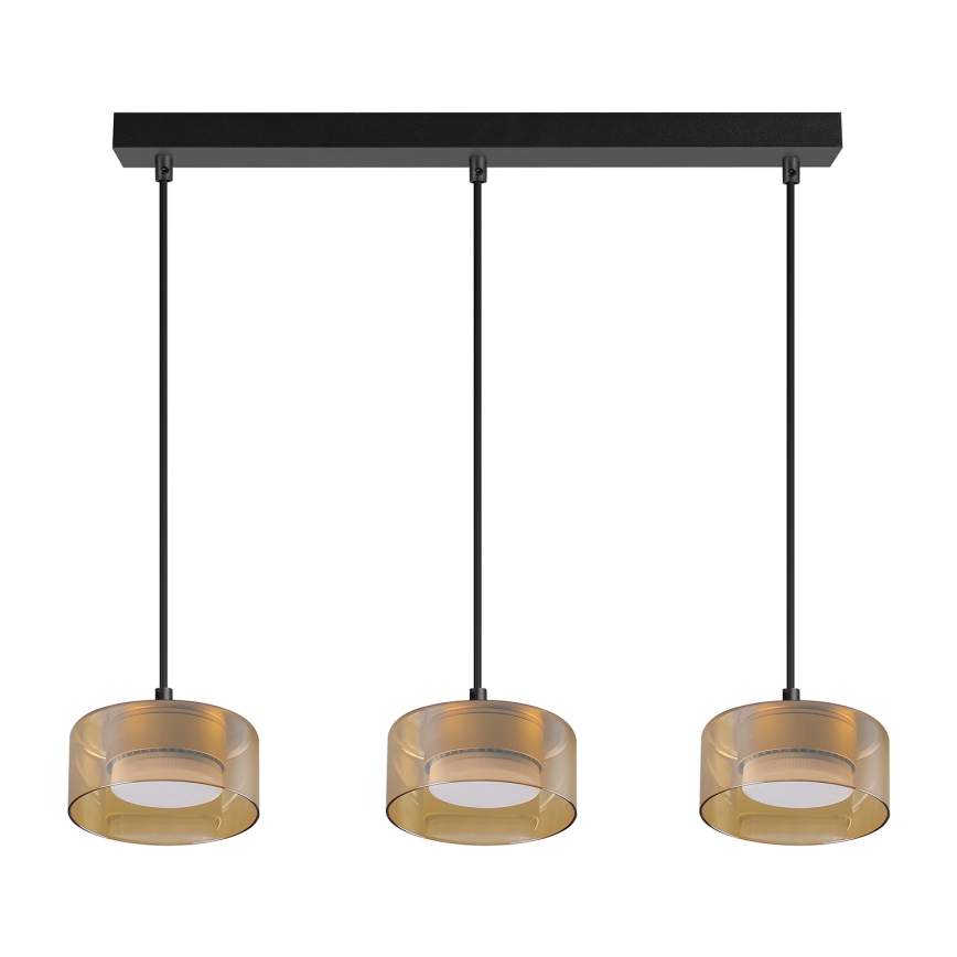 Brilagi - Lustra LED RGB+CCT reglabilă pe cablu AURA LUX 3xGX53/14W/230V 2700-6500K Wi-Fi Tuya negru/auriu