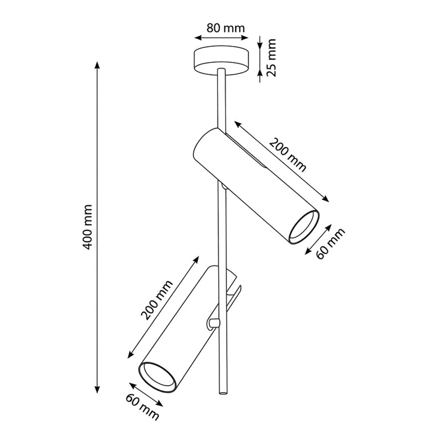 BRILAGI - LED RGBW cu funcție de dimare, lampă suspendată pe tijă BRANCH 2xGU10/6,5W/230V 2700-6500K bej