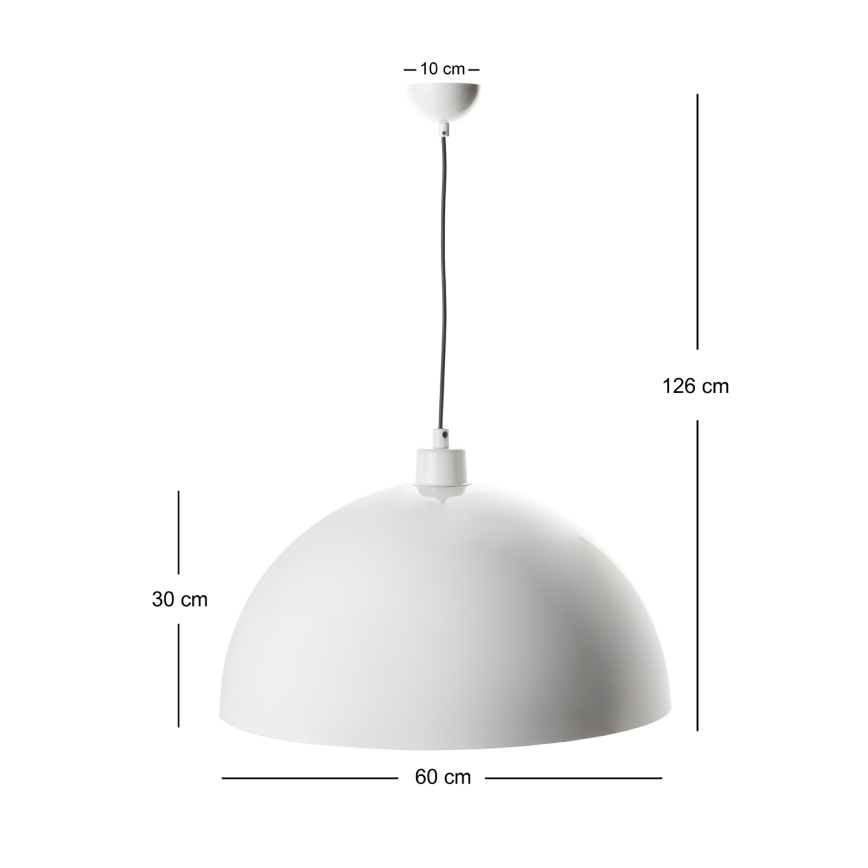 Brilagi - Lustru LED suspendat pe cablu METALO 1xE27/40W/230V Ø 60 cm alb/cupru