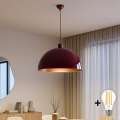 Brilagi - Lustru LED suspendat pe cablu METALO 1xE27/40W/230V Ø 60 cm vișiniu/cupru