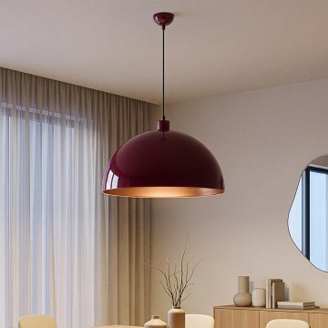 Brilagi - Lustru LED suspendat pe cablu METALO 1xE27/40W/230V Ø 60 cm vișiniu/cupru