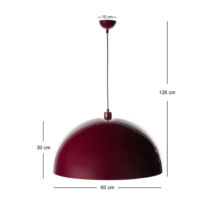 Brilagi - Lustru LED suspendat pe cablu METALO 1xE27/40W/230V Ø 60 cm vișiniu/cupru