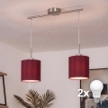 Brilagi - Lustru LED suspendat pe cablu NUBILA 2xE27/60W/230V roșu pompeian