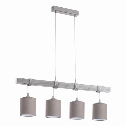 BRILAGI - Lustru LED suspendat pe cablu NUBILA 4xE27/60W/230V gri/antracit