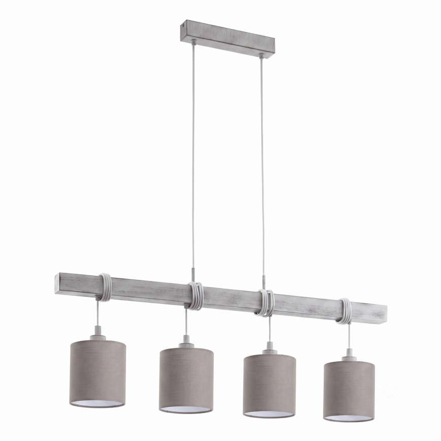 BRILAGI - Lustru LED suspendat pe cablu NUBILA 4xE27/60W/230V gri/antracit