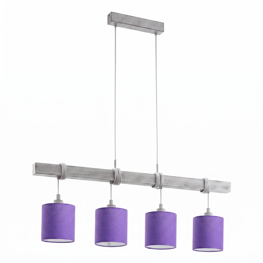 Brilagi - Lustru LED suspendat pe cablu NUBILA 4xE27/60W/230V gri/violet