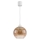 Brilagi - Lustru LED suspendat pe cablu RETRO GLASS 1xE27/60W/230V, diam. 18 cm, alb/maro fumuriu