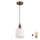 Brilagi - Lustru LED suspendat pe cablu RETRO GLASS 1xE27/60W/230V Ø 13 cm cupru/alb