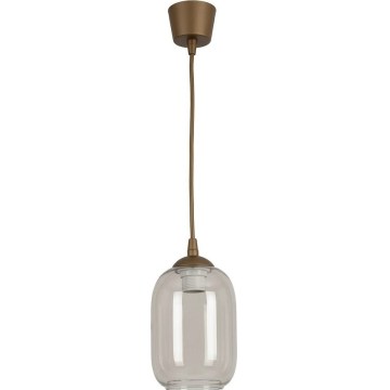 Brilagi - Lustru LED suspendat pe cablu RETRO GLASS 1xE27/60W/230V, Ø 14 cm, maro/gri fumuriu