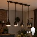 Brilagi - Lustru LED suspendat pe cablu RIDDY 4xE27/60W/230V cupru/patinat