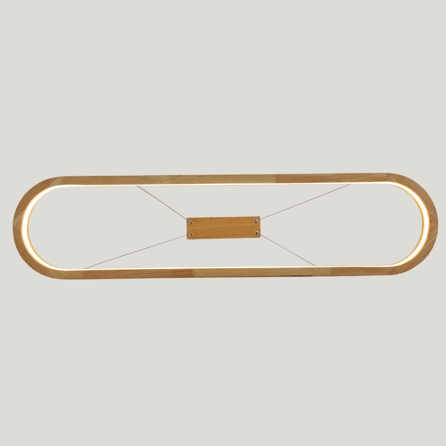 Brilagi - Lustru LED UMEA WOOD, suspendat pe cablu, LED/40W/230V, 90x22 cm, lemn