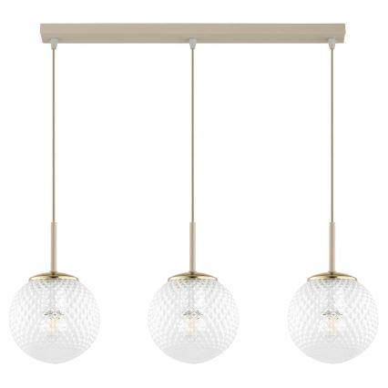 Brilagi - Lustru pe cablu STELLA 3xE27/60W/230V bej/auriu