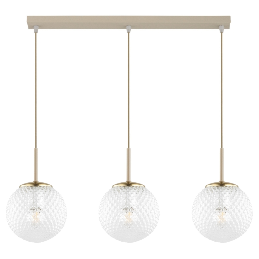 Brilagi - Lustru pe cablu STELLA 3xE27/60W/230V bej/auriu