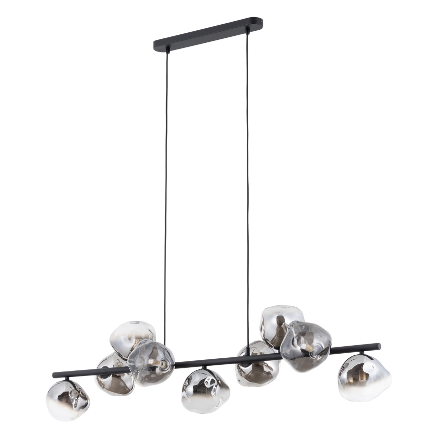 Brilagi - Lustru pe cablu VULCANO 9xG9/8W/230V negru/negru fumuriu
