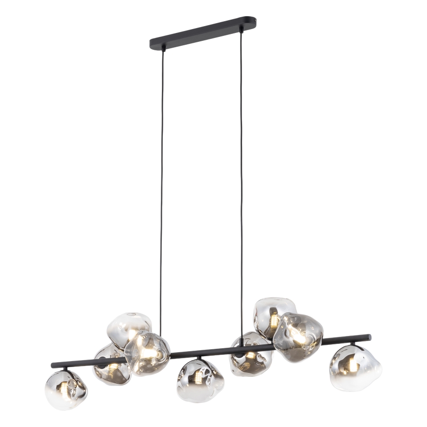Brilagi - Lustru pe cablu VULCANO 9xG9/8W/230V negru/negru fumuriu