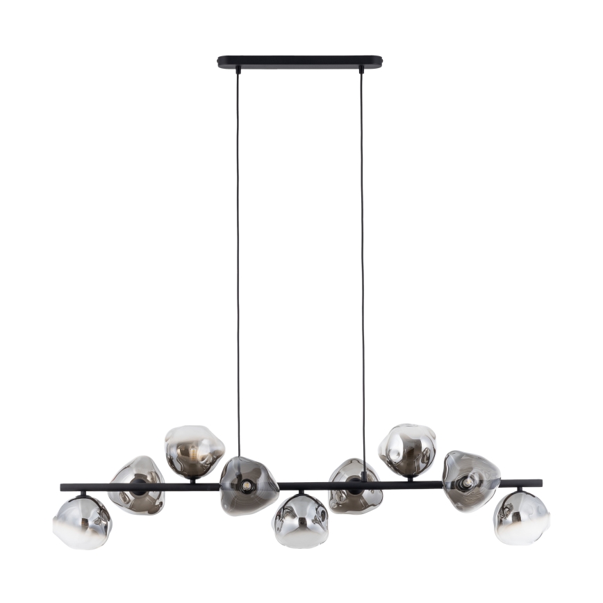 Brilagi - Lustru pe cablu VULCANO 9xG9/8W/230V negru/negru fumuriu