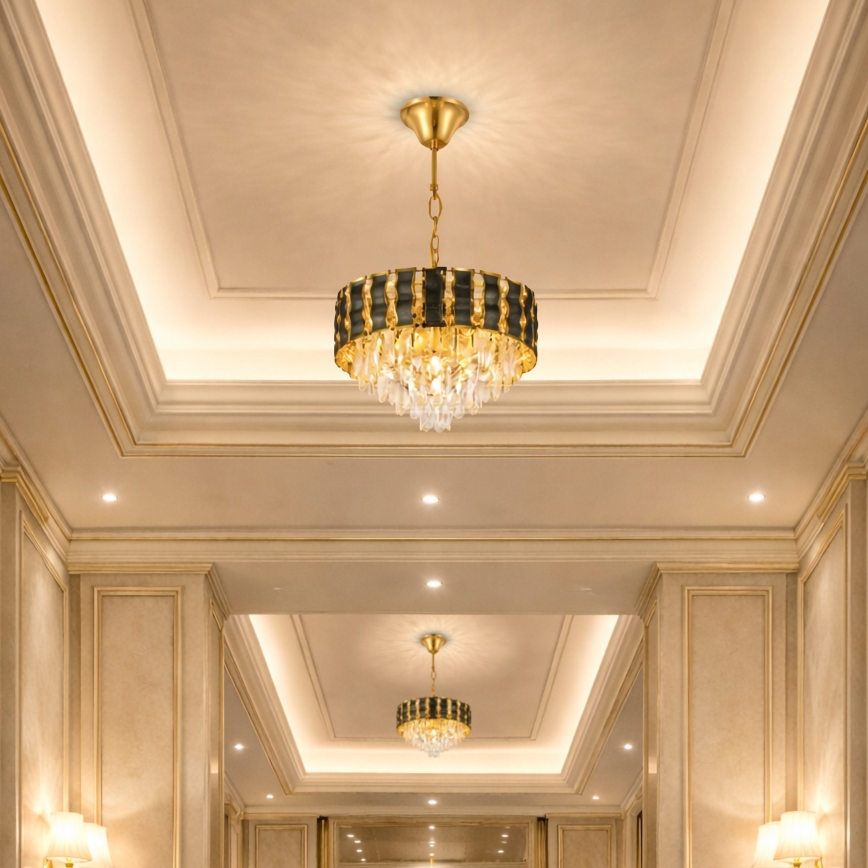 Brilagi - Lustru pe lanț CRISTAL 5xE14/40W/230V, diametru 38 cm