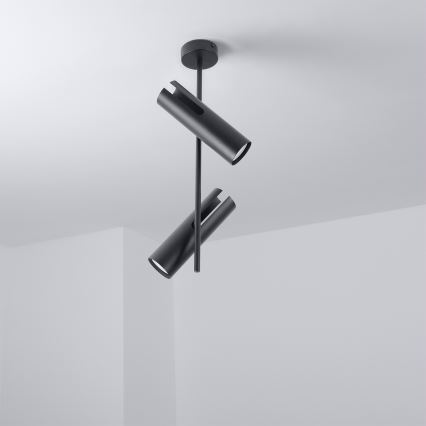 Brilagi - Lustru pe tijă BRANCH 2xGU10/30W/230V negru