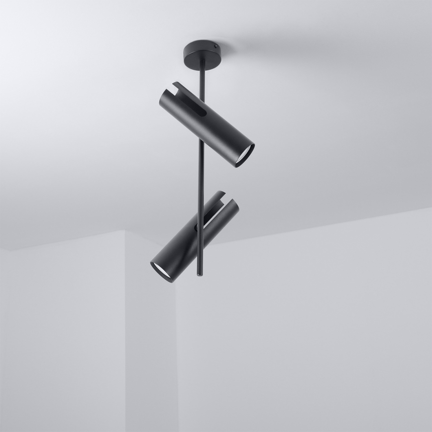 Brilagi - Lustru pe tijă BRANCH 2xGU10/30W/230V negru