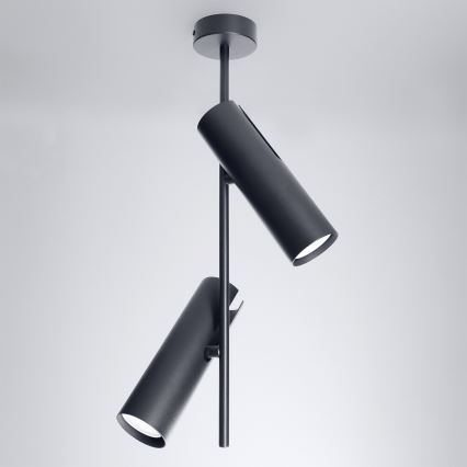 Brilagi - Lustru pe tijă BRANCH 2xGU10/30W/230V negru