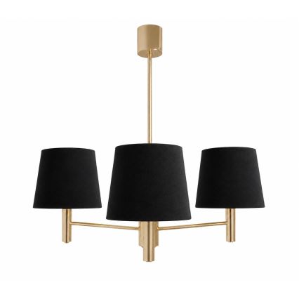 Brilagi - Lustru pe tijă MONTE 3xE27/60W/230V negru/auriu