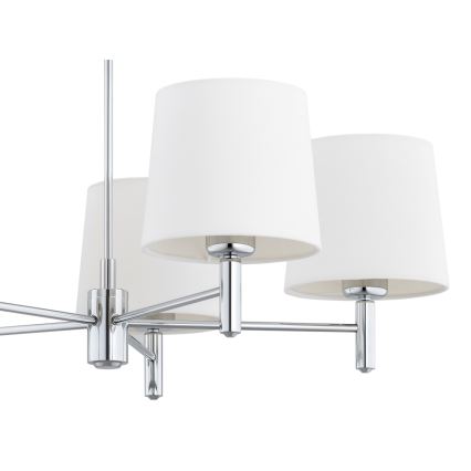 Brilagi - Lustru pe tijă MONTE 5xE27/60W/230V crem/crom lucios