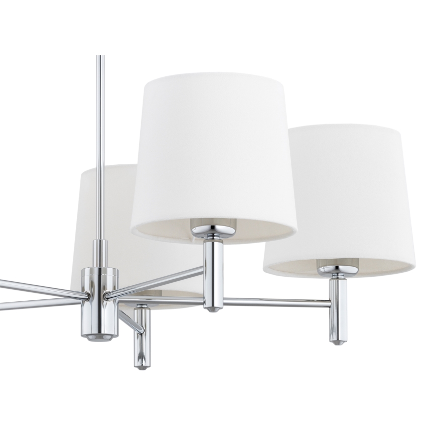Brilagi - Lustru pe tijă MONTE 5xE27/60W/230V crem/crom lucios