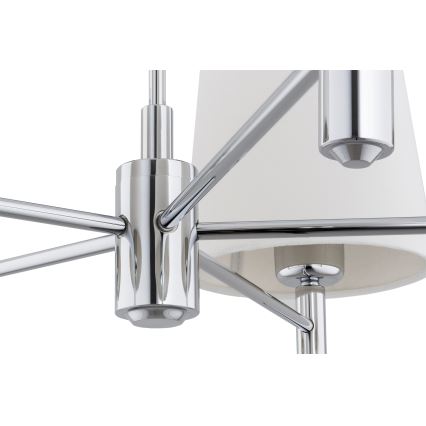 Brilagi - Lustru pe tijă MONTE 5xE27/60W/230V crem/crom lucios