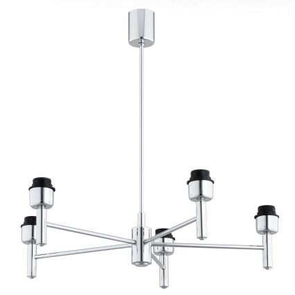 Brilagi - Lustru pe tijă MONTE 5xE27/60W/230V crem/crom lucios