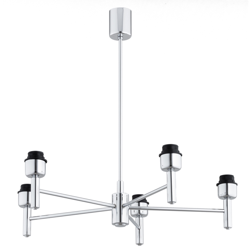 Brilagi - Lustru pe tijă MONTE 5xE27/60W/230V crem/crom lucios