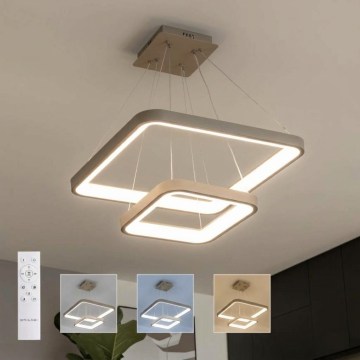 BRILAGI - lustru reglabil pe cablu FALCON SLIM LED/78W/230V 3000-6500K 50x50 cm bej + telecomandă