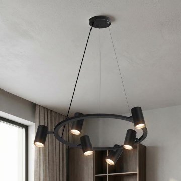 Brilagi - Lustru suspendat cu cablu SELE 6xGU10/30W/230V negru