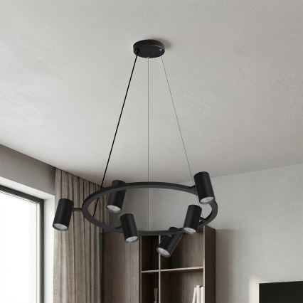 Brilagi - Lustru suspendat cu cablu SELE 6xGU10/30W/230V negru
