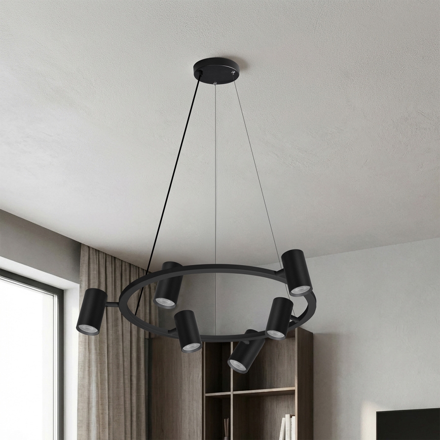 Brilagi - Lustru suspendat cu cablu SELE 6xGU10/30W/230V negru